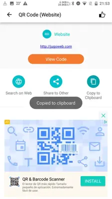 FREE QR Scanner android App screenshot 4